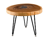 Кофейный стол массив дуба с черной смолой (КС3)